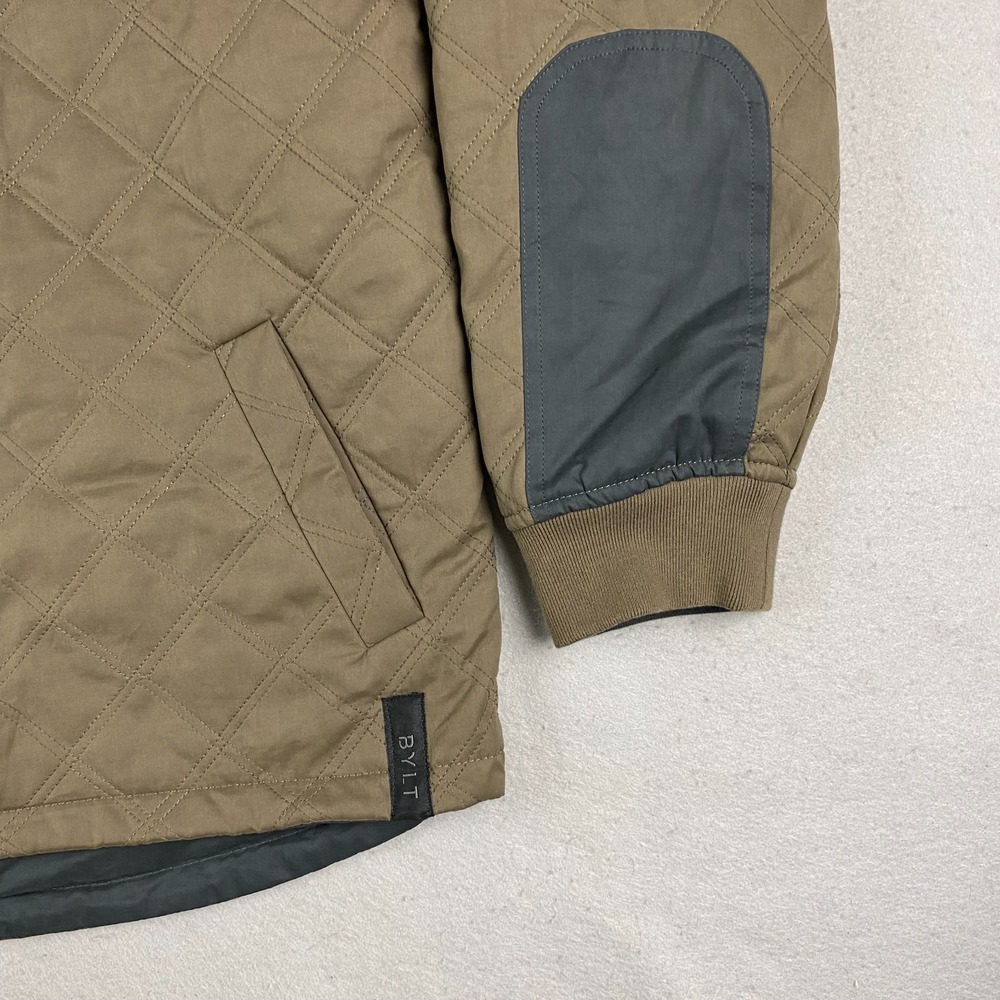 BYLT Premium Jacket Bomber Hi-Lo Reversible brown Gray Quilted Full Zip XL - Picture 2 of 15